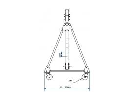 Schéma pied portique roulant 2000kg/4m - XL